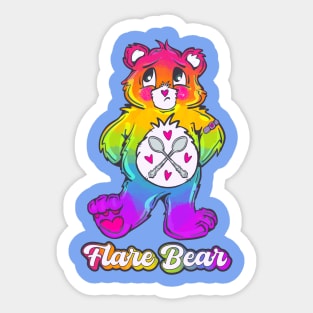 Rainbow Flare Bear Sticker